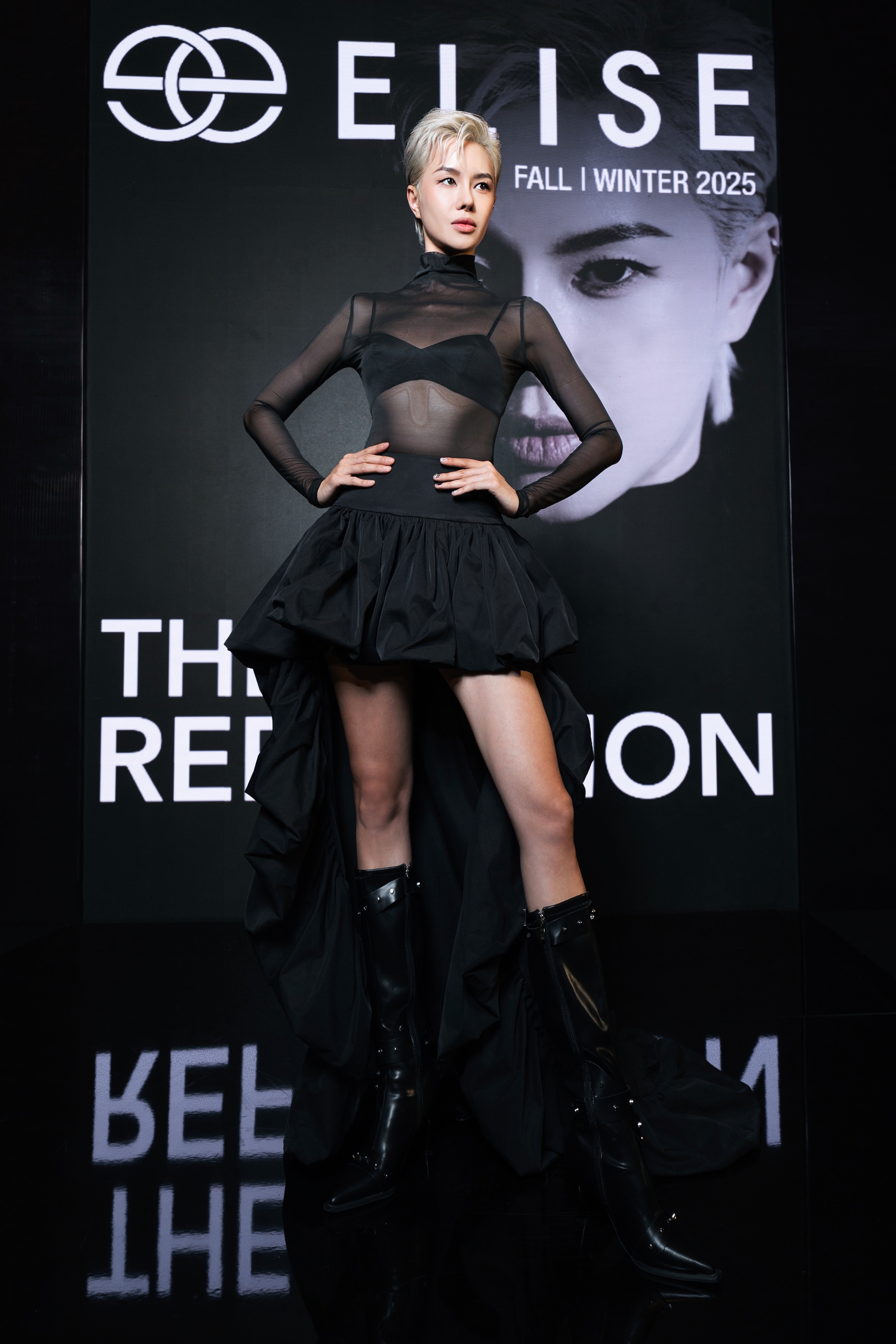 Show diễn khởi động mùa Thu/Đông 2025: Lâu lắm rồi mới thấy HH Ngọc Châu trên sàn catwalk, đã vậy còn sexy cỡ này- Ảnh 5.