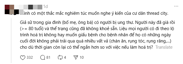 Nhiều gia đình Việt day dứt nói thật hay giấu nhẹm chuyện ung thư với người cao tuổi - Ảnh 1. Nhiều gia đình Việt day dứt nói thật hay giấu nhẹm chuyện ung thư với người cao tuổi - Ảnh 1.