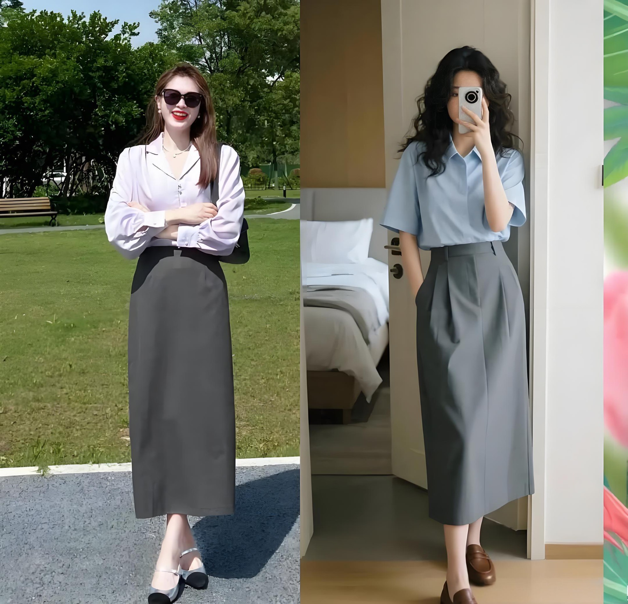Chân váy màu xám" – mặc thế này mới thật sự đẹp!- Ảnh 10. Chân váy màu xám" – mặc thế này mới thật sự đẹp!- Ảnh 10.