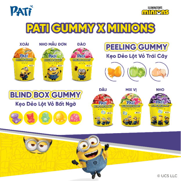 Kẹo dẻo Pati Gummy hợp tác cùng Minions: Cơn sốt lột vỏ mới toanh khiến ai ai cũng săn lùng - Ảnh 2. Kẹo dẻo Pati Gummy hợp tác cùng Minions: Cơn sốt lột vỏ mới toanh khiến ai ai cũng săn lùng - Ảnh 2.