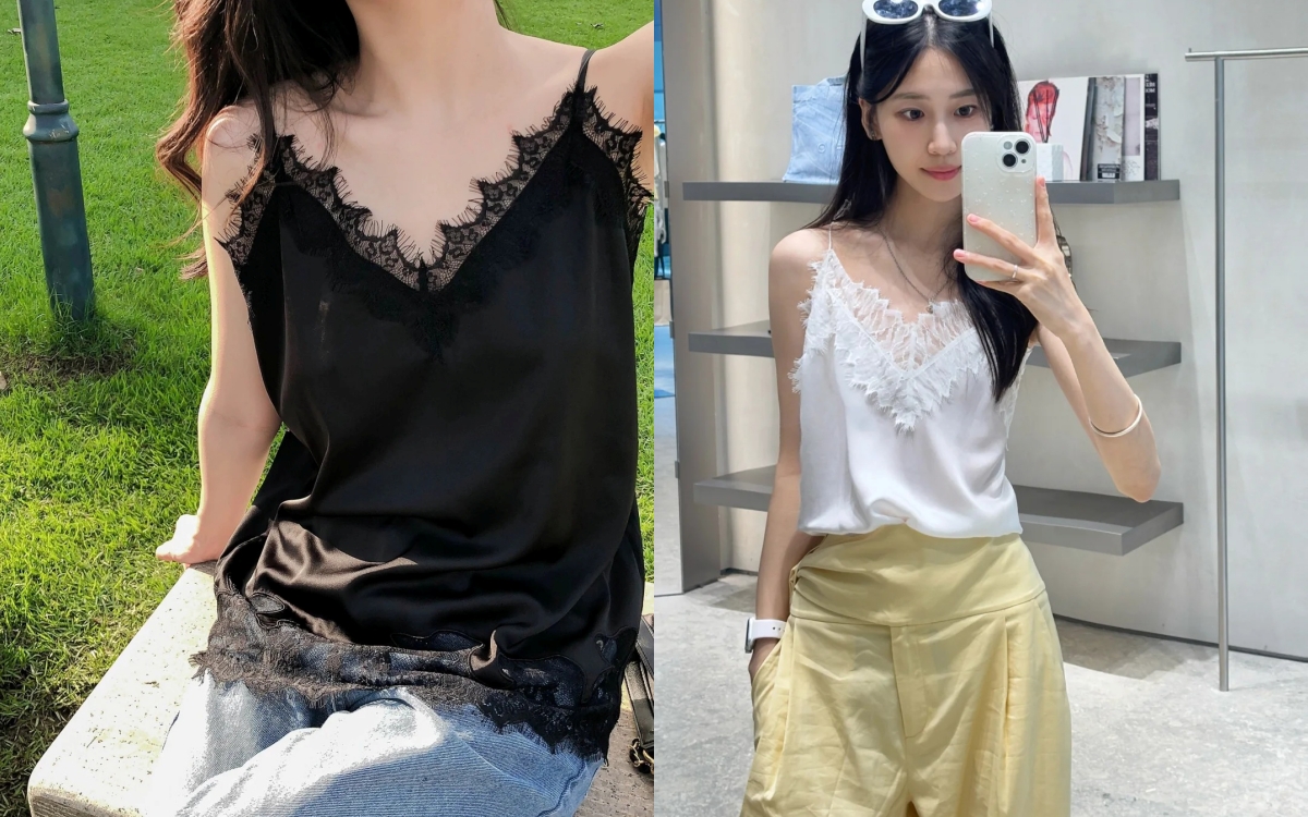 Song Hye Kyo "lột xác" với áo hai dây ren - biểu tượng mới của mùa thu 2025 - Ảnh 4. Song Hye Kyo "lột xác" với áo hai dây ren - biểu tượng mới của mùa thu 2025 - Ảnh 4.