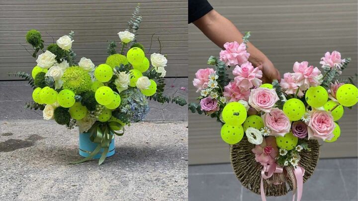 Quà 20/10 độc lạ: Tùng bonsai mạ vàng đắt đỏ, hoa Pickleball lần đầu xuất hiện - Ảnh 4. Quà 20/10 độc lạ: Tùng bonsai mạ vàng đắt đỏ, hoa Pickleball lần đầu xuất hiện - Ảnh 4.
