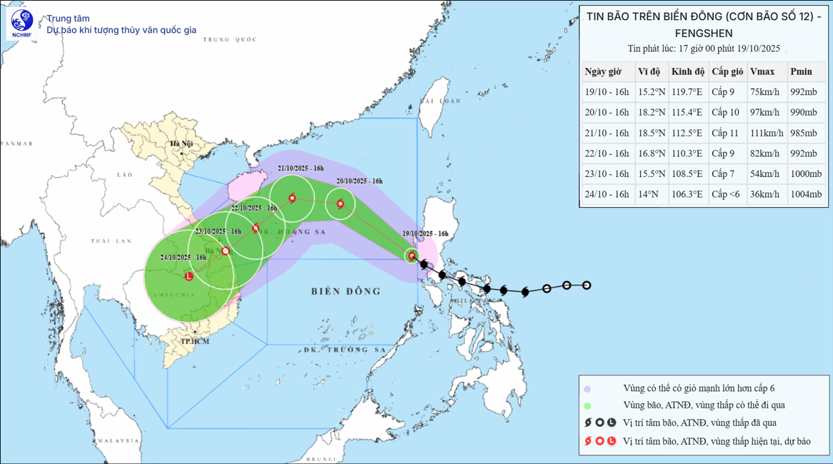 Bão Fengshen vào Biển Đông, chính thức thành cơn bão số 12, có 3 địa phương ảnh hưởng trực tiếp - Ảnh 1. Bão Fengshen vào Biển Đông, chính thức thành cơn bão số 12, có 3 địa phương ảnh hưởng trực tiếp - Ảnh 1.