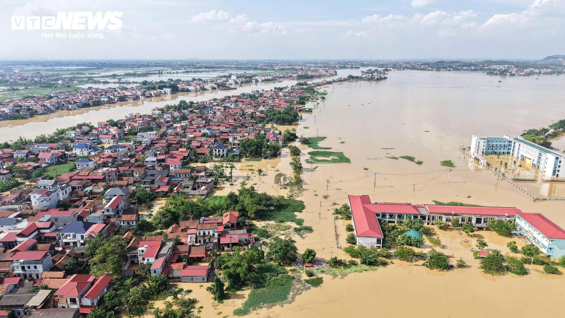 Lũ sông Cầu dâng cao, hơn 8.000 người dân ở Bắc Ninh bị cô lập - Ảnh 3. Lũ sông Cầu dâng cao, hơn 8.000 người dân ở Bắc Ninh bị cô lập - Ảnh 3.