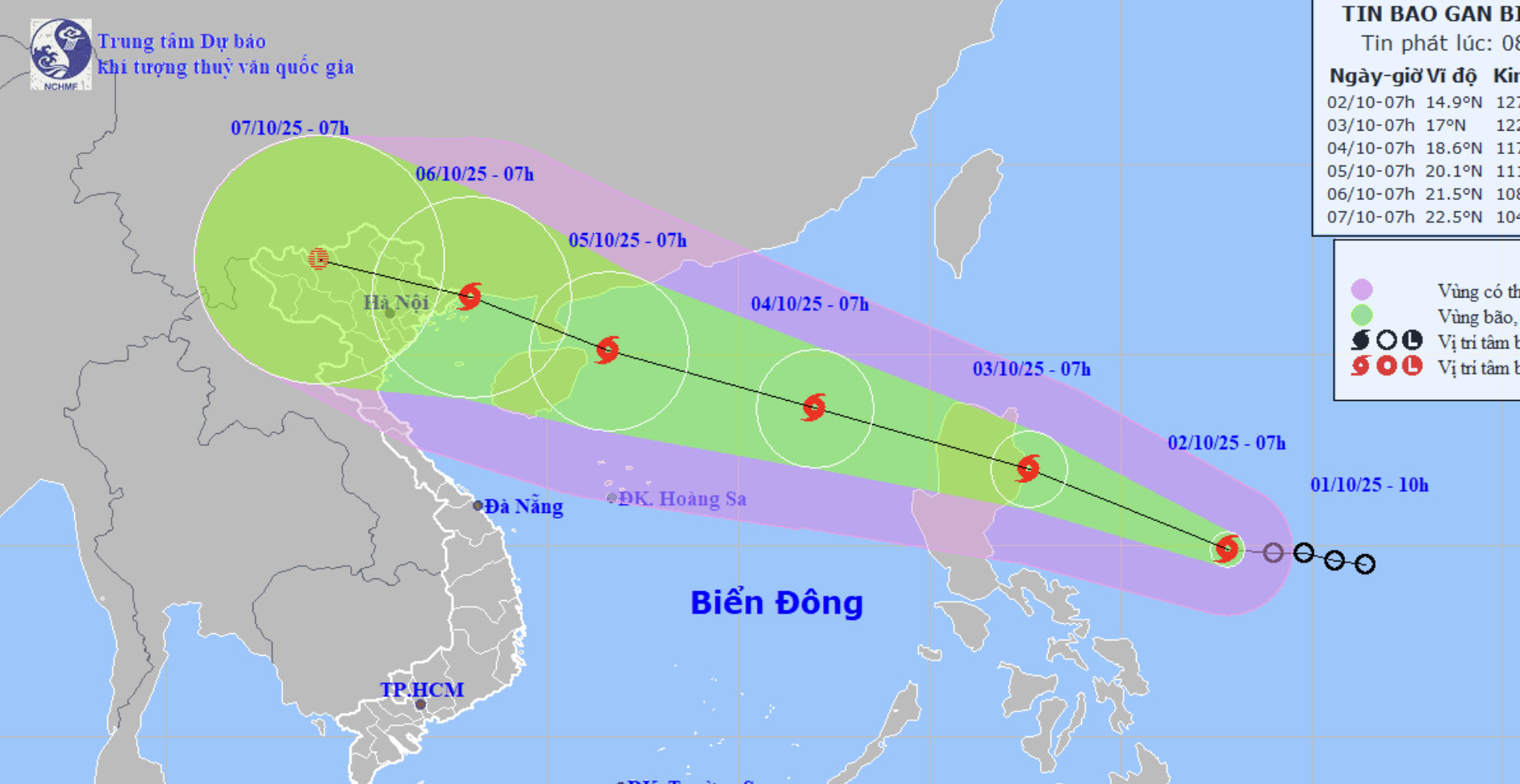 Áp thấp nhiệt đới gần Biển Đông đã mạnh lên thành bão Matmo: Giật cấp 10, di chuyển với tốc độ 15-20km/h - Ảnh 1.