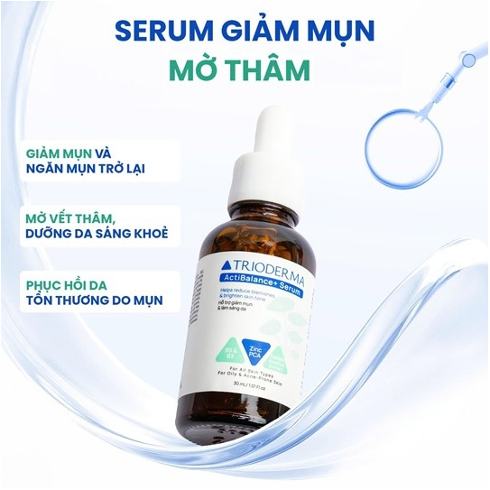 Review Trioderma ActiBalance+ Serum: Giải pháp kép cho da mụn và xỉn màu - Ảnh 3. Review Trioderma ActiBalance+ Serum: Giải pháp kép cho da mụn và xỉn màu - Ảnh 3.