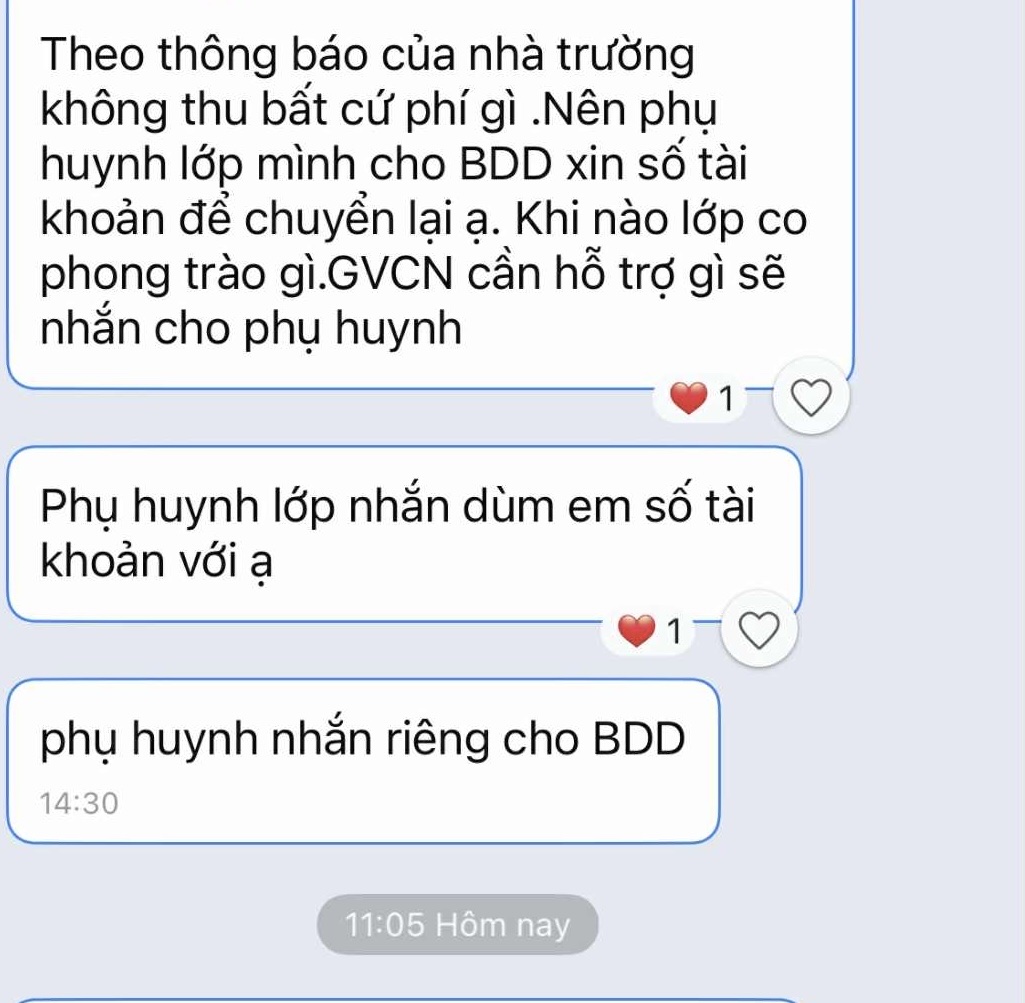 Trường học ở TP HCM ra thông báo "khẩn" sau khi phụ huynh vận động thu sai quy định - Ảnh 2. Những thông báo "lạ" của trường học ở TP HCM: Mong phụ huynh không ủng hộ - Ảnh 2.
