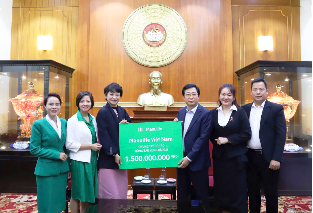 Manulife quyên góp 1,5 tỷ đồng hỗ trợ đồng bào miền Bắc bị ảnh hưởng bởi thiên tai - Ảnh 1.