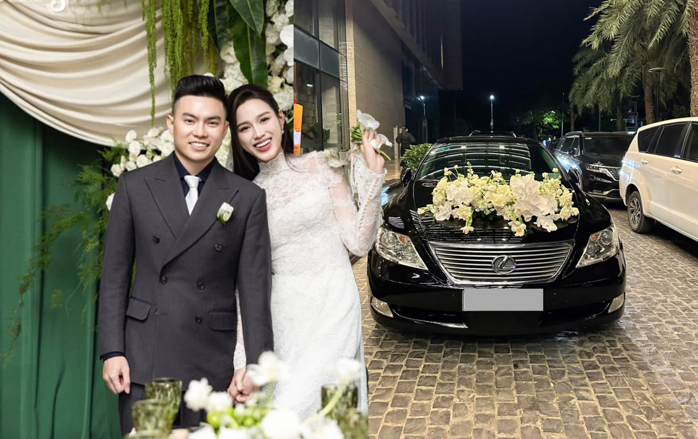 Dàn xe đón dâu bạc tỷ trong lễ cưới Hoa hậu Đỗ Hà và doanh nhân Viết Vương - Ảnh 1.
