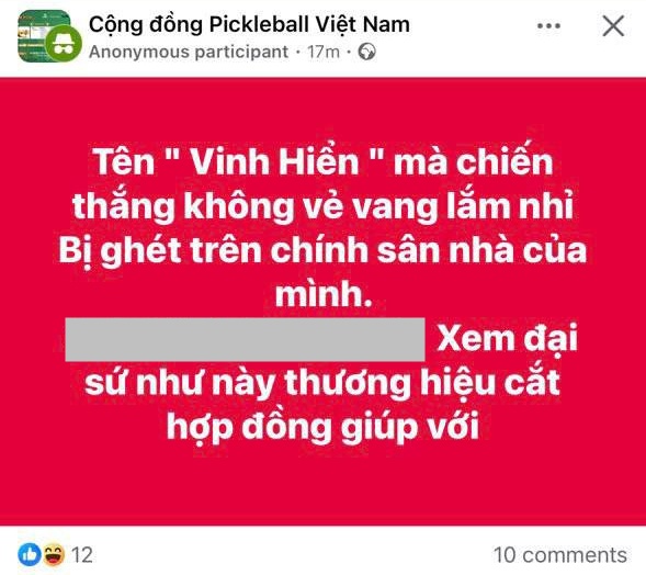 &quot;Tên Vinh Hiển mà chiến thắng không vẻ vang, bị ghét ngay trên sân nhà&quot;: Drama pickleball nóng nhất hiện tại - Ảnh 5.