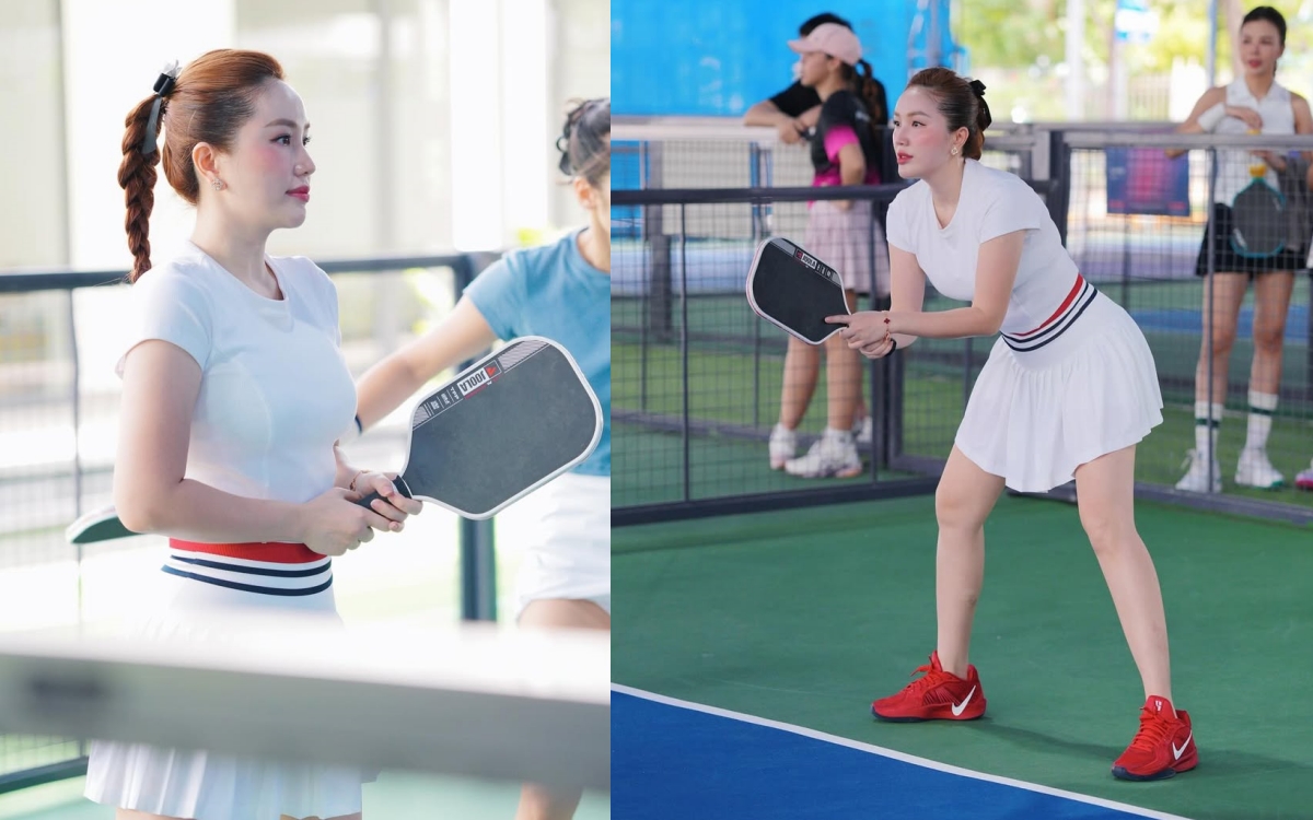 Không phải trang phục, đây mới là &quot;vũ khí&quot; giúp Bảo Thy nổi bật trên sân pickleball- Ảnh 3.