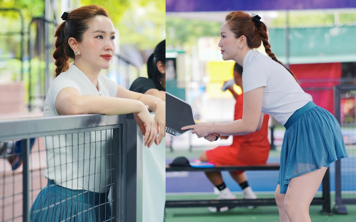 Không phải trang phục, đây mới là &quot;vũ khí&quot; giúp Bảo Thy nổi bật trên sân pickleball- Ảnh 4.