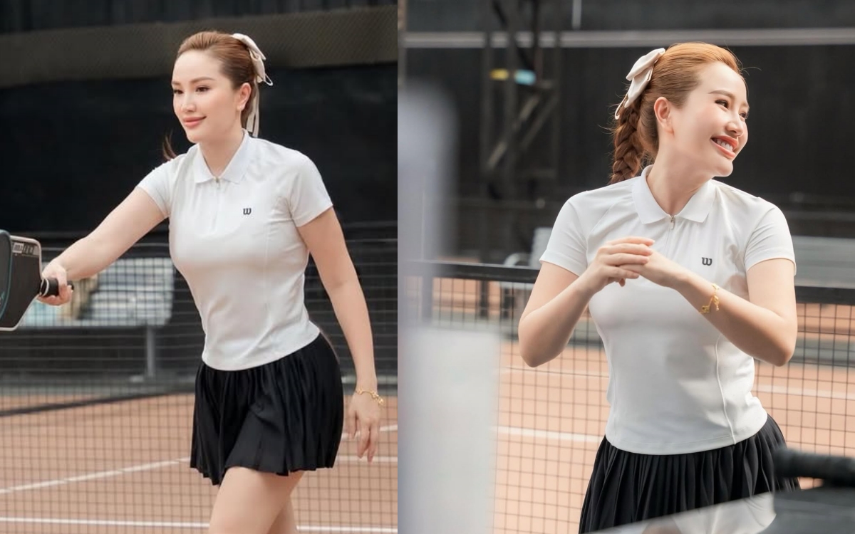 Không phải trang phục, đây mới là &quot;vũ khí&quot; giúp Bảo Thy nổi bật trên sân pickleball- Ảnh 6.