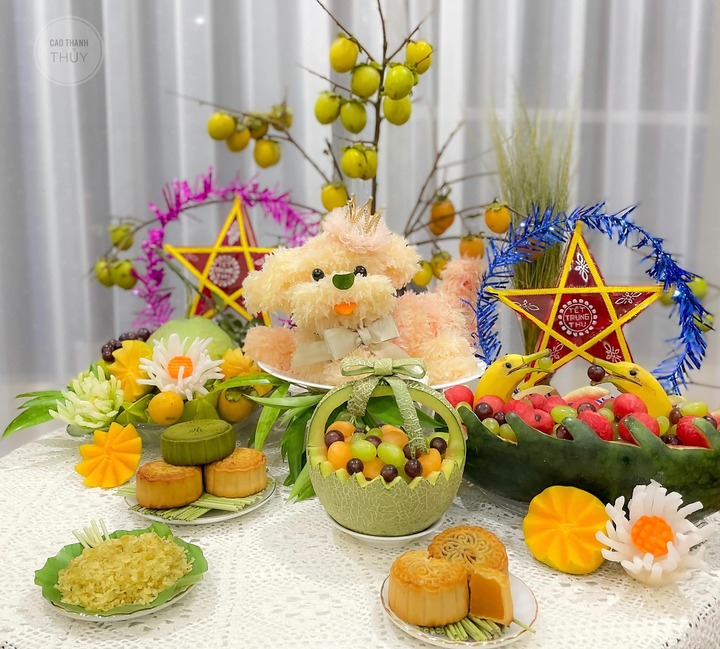 Cách bày mâm ngũ quả Trung thu ở 3 miền Bắc, Trung, Nam - Ảnh 3.