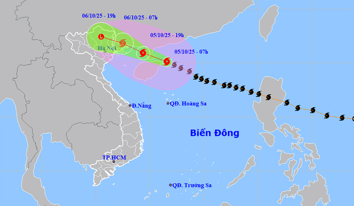 Bão số 11 Matmo đang ở giai đoạn mạnh nhất, từ tối nay ảnh hưởng đến Đông Bắc Bộ - Ảnh 1.