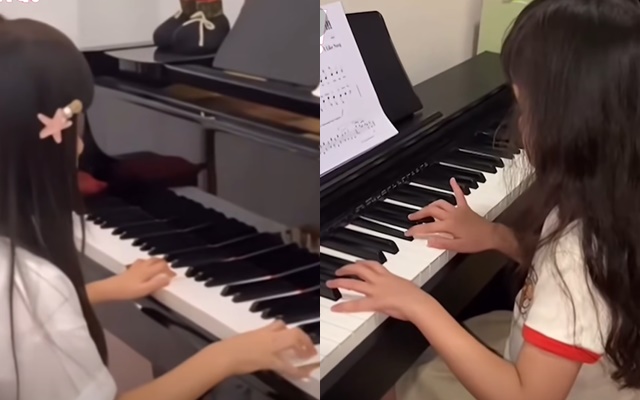Con gái Trường Giang 6 tuổi được học đủ thứ chuẩn &quot;cầm kỳ thi họa&quot;- Ảnh 1.