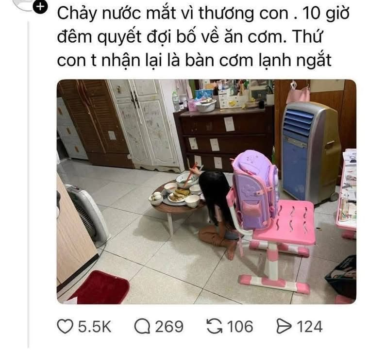 Bà mẹ kể chuyện thương con vì đợi cơm đến 10h tối mà bố không về gây tranh cãi: Hãy dạy con chủ động trong cảm xúc, đừng chờ đợi sự thương hại!- Ảnh 1. Bà mẹ kể chuyện thương con vì đợi cơm đến 10h tối mà bố không về gây tranh cãi: Hãy dạy con chủ động trong cảm xúc, đừng chờ đợi sự thương hại!- Ảnh 1.