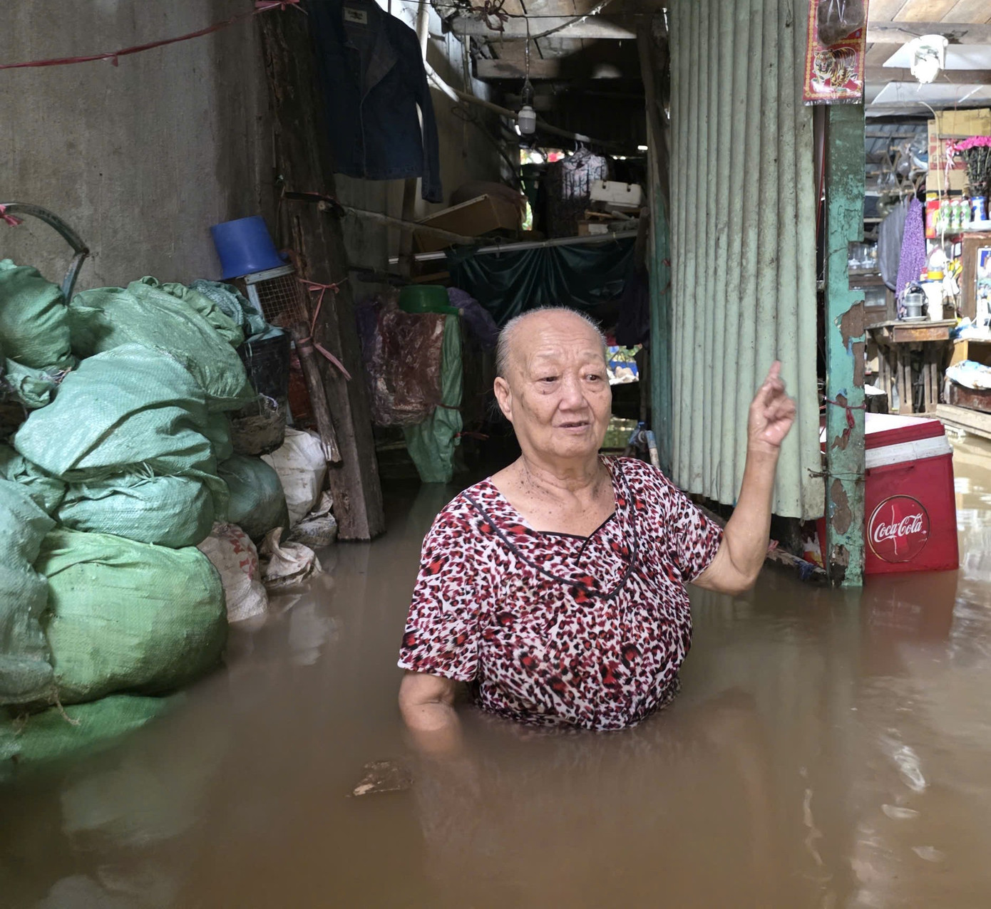 Triều cường lên cao, nhà dân ở Cần Thơ ngập ngang bụng - Ảnh 3.