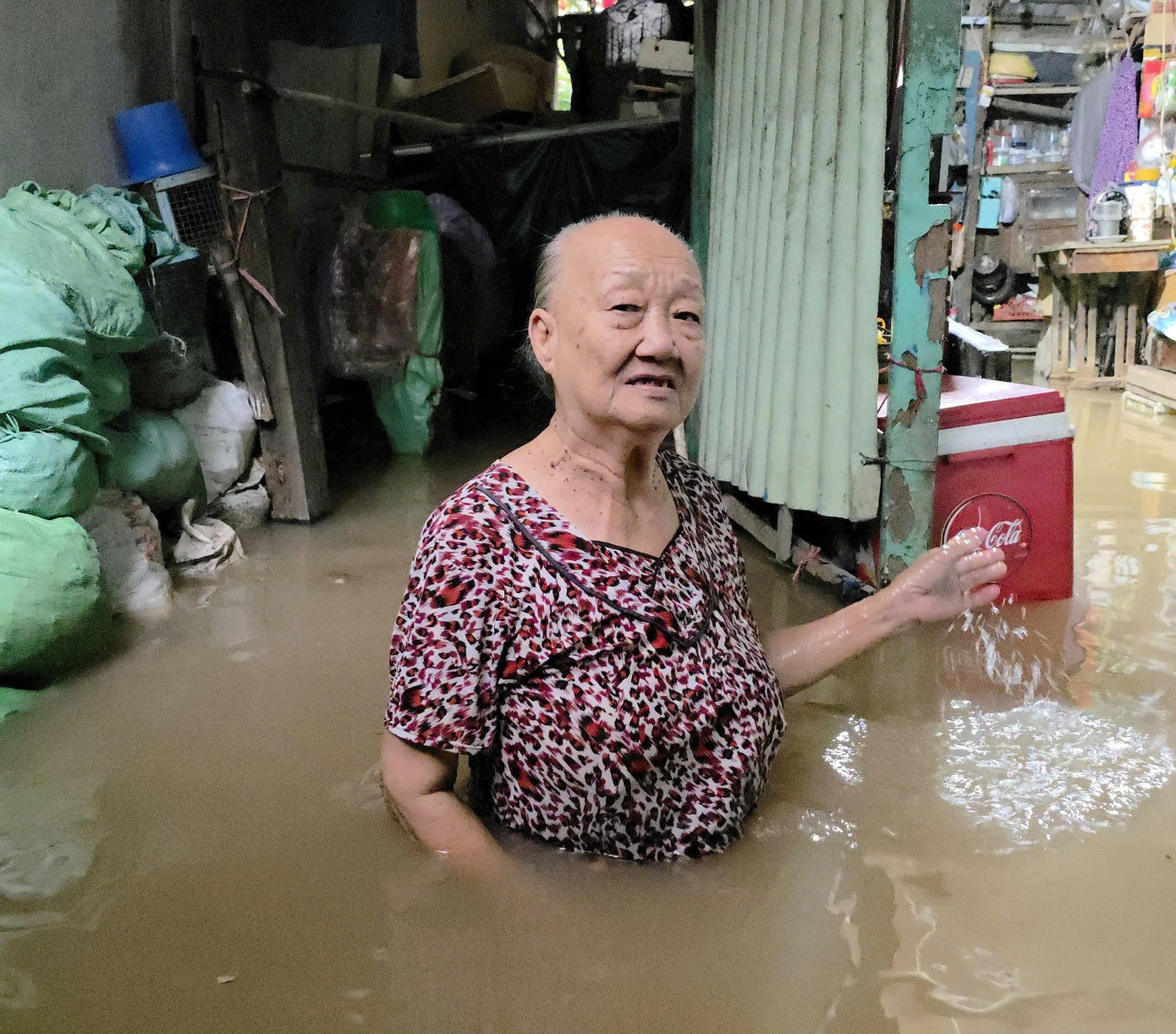 Triều cường lên cao, nhà dân ở Cần Thơ ngập ngang bụng - Ảnh 4.