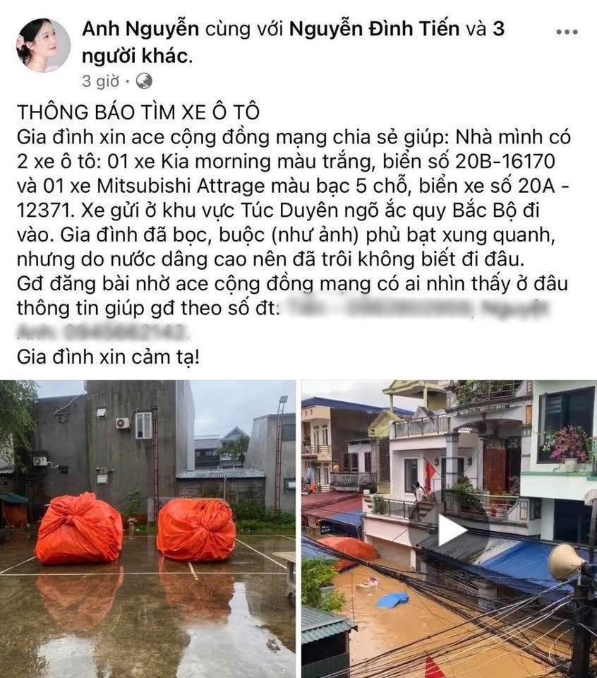 Tung tích ô tô trôi ở Thái Nguyên khiến cả MXH xôn xao sáng 9/10, gia đình đăng bài cầu cứu - Ảnh 1. Tung tích ô tô trôi ở Thái Nguyên khiến cả MXH xôn xao sáng 9/10, gia đình đăng bài cầu cứu - Ảnh 1.