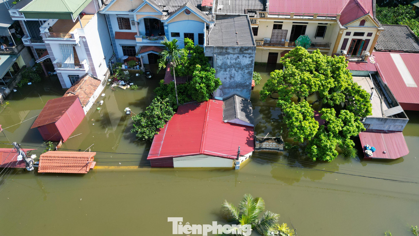 Biệt thự chìm trong biển nước, làng Quả Cảm thành ‘ốc đảo’ giữa Bắc Ninh - Ảnh 3.