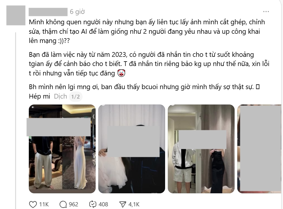 Báo động: Cô gái kêu cứu vì bị fan cuồng ghép ảnh, fake mối quan hệ yêu đương suốt 2 năm - Ảnh 1.