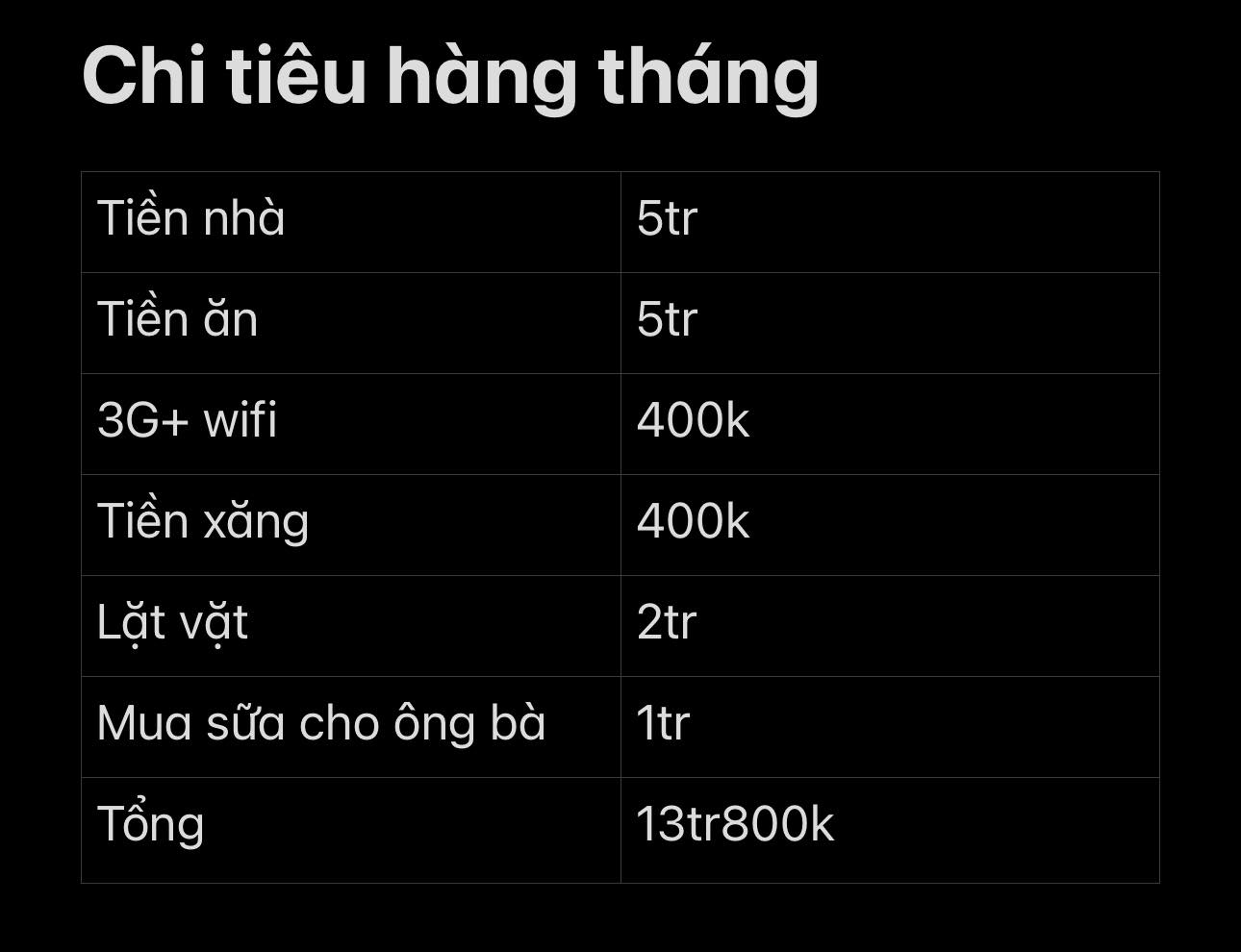 Bảng chi tiêu không &quot;1 kẽ hở&quot; của vợ chồng ở TP.HCM - Ảnh 1.