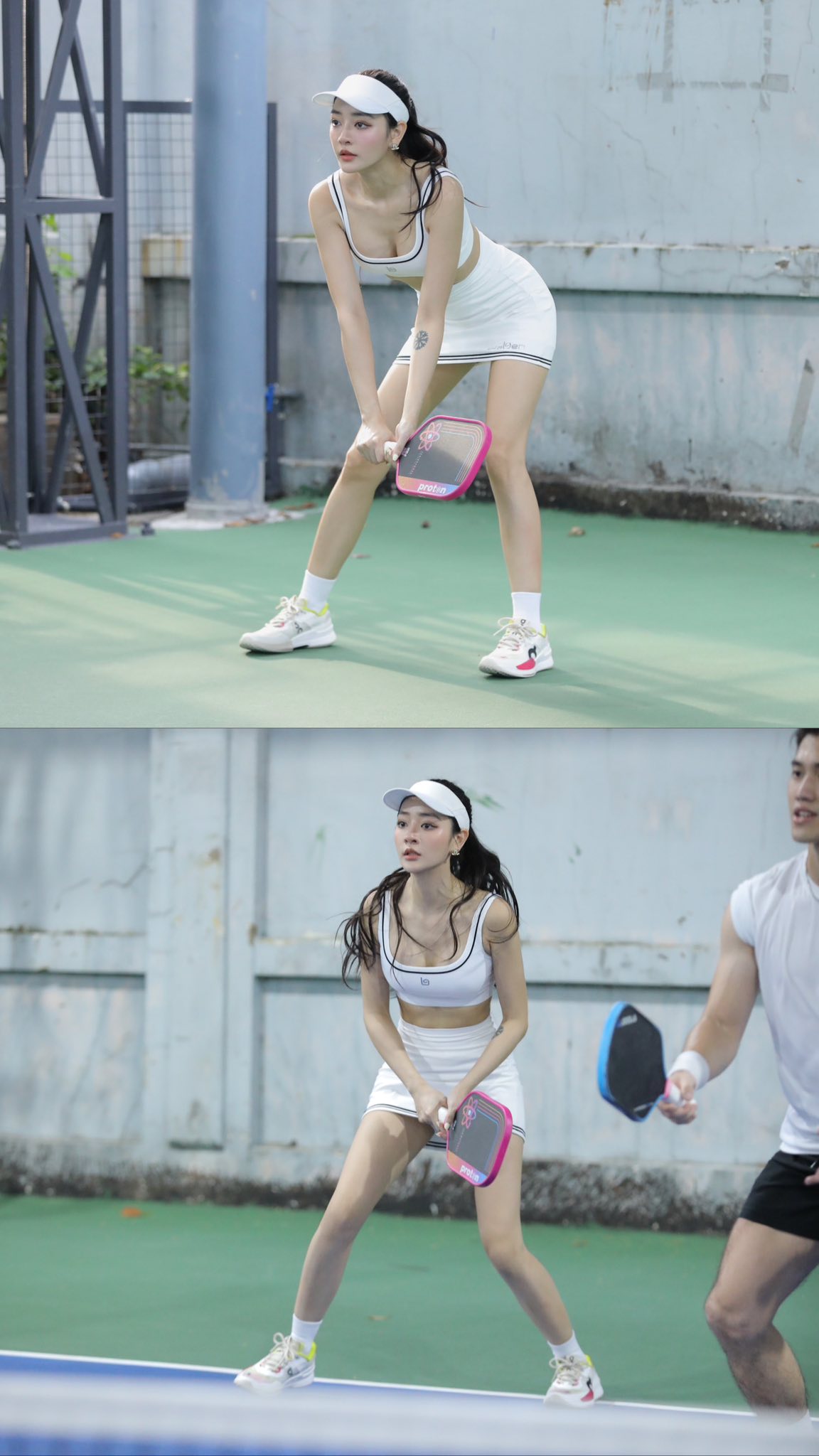 Danh tính cô gái vừa bước ra sân pickleball đã khiến tất cả trầm trồ: 
