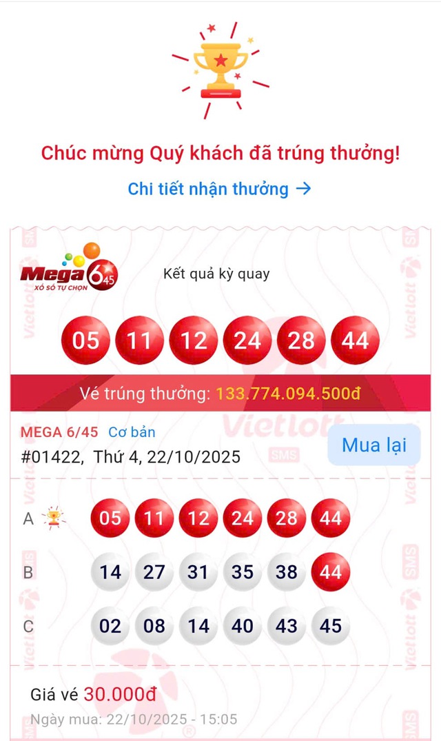 Kiên trì mua dãy số được tạo từ sinh nhật và biển số xe trong 2 năm, nam thanh niên trúng Vietlott hơn 133 tỷ đồng- Ảnh 2.