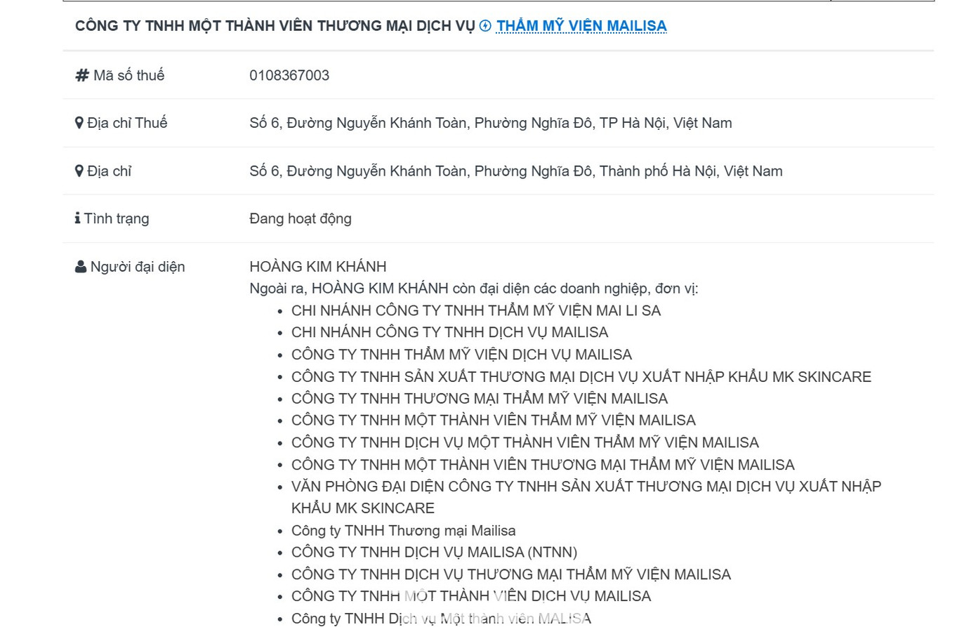 Choáng với hồ sơ doanh nghiệp của 'bà trùm' Mailisa đang bị công an khám xét - Ảnh 2.