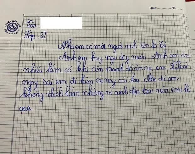 B&agrave;i văn tả anh trai của học sinh lớp 3 khiến cả nh&agrave; n&oacute;ng mặt, đến đoạn kết th&igrave; đồng loạt ng&atilde; ngửa- Ảnh 1.