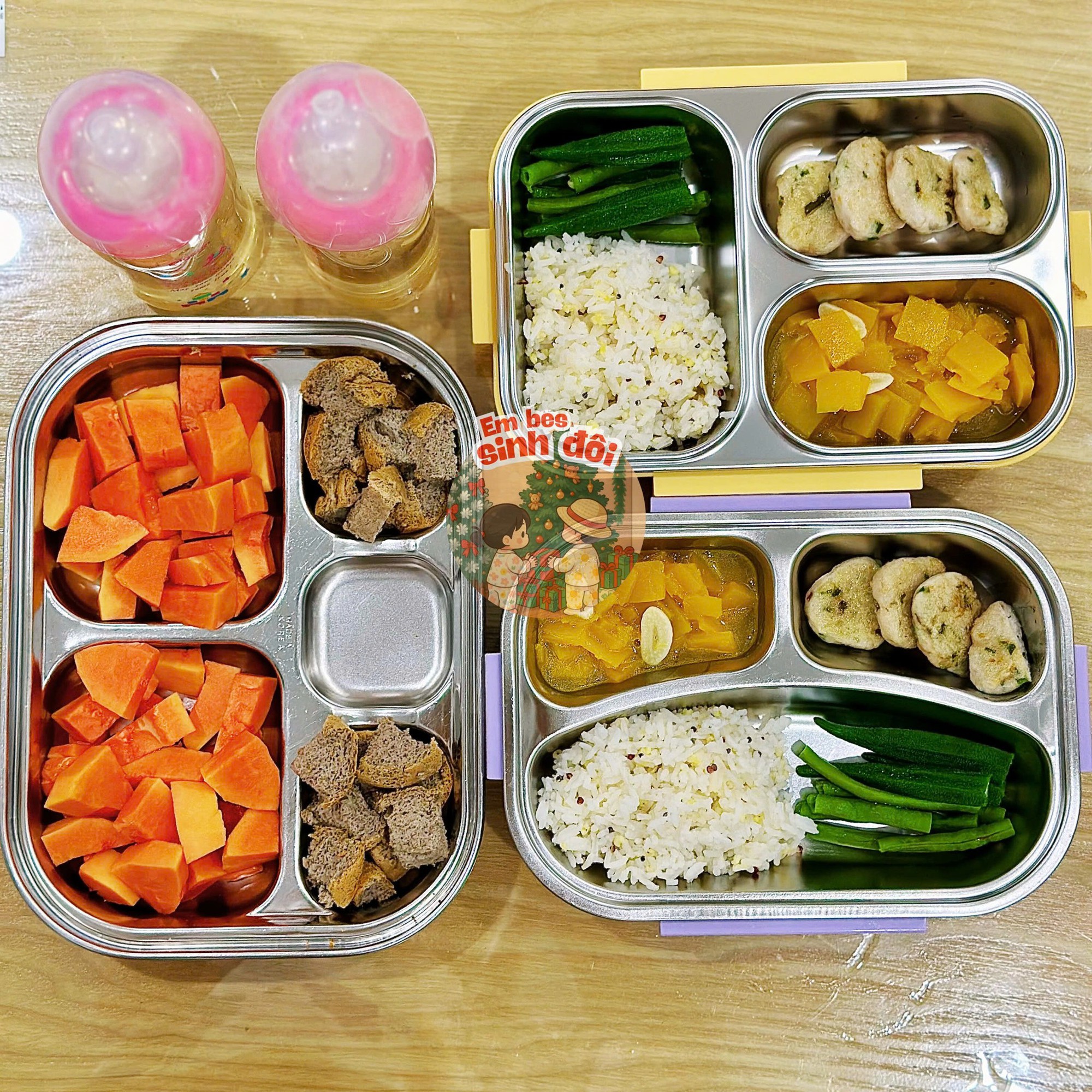 Bữa trưa của 2 em bé sinh đôi khiến nhiều mẹ giật mình, dụi mắt xem lại mấy lần vì điều này- Ảnh 16.