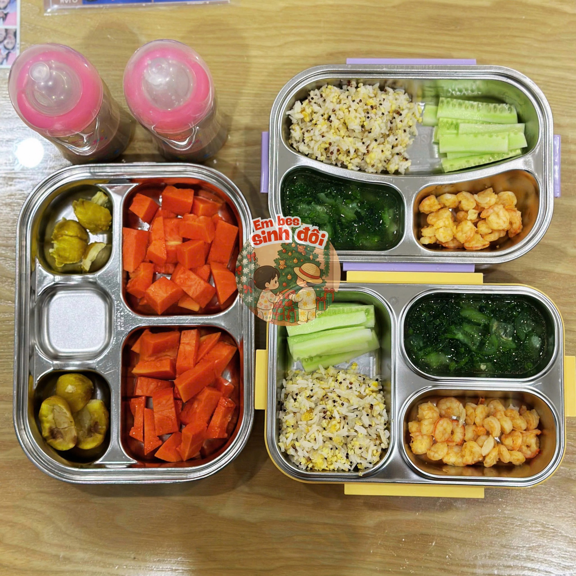 Bữa trưa của 2 em bé sinh đôi khiến nhiều mẹ giật mình, dụi mắt xem lại mấy lần vì điều này- Ảnh 10.