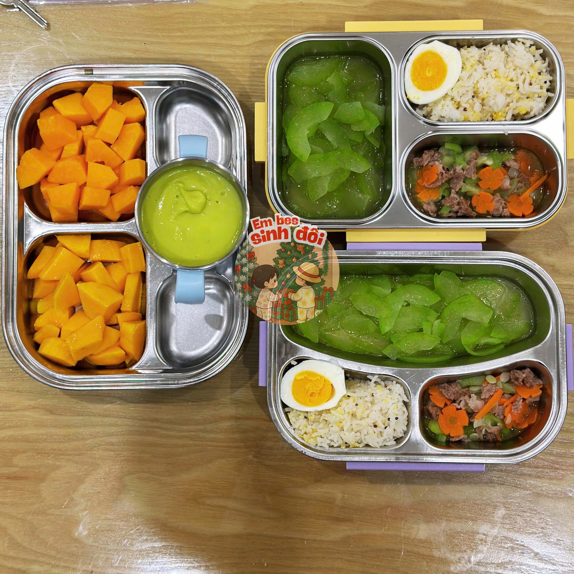 Bữa trưa của 2 em bé sinh đôi khiến nhiều mẹ giật mình, dụi mắt xem lại mấy lần vì điều này- Ảnh 4.