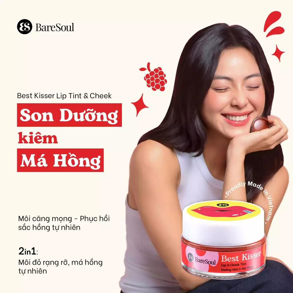 5 son môi kiêm má hồng tiện dụng, có loại