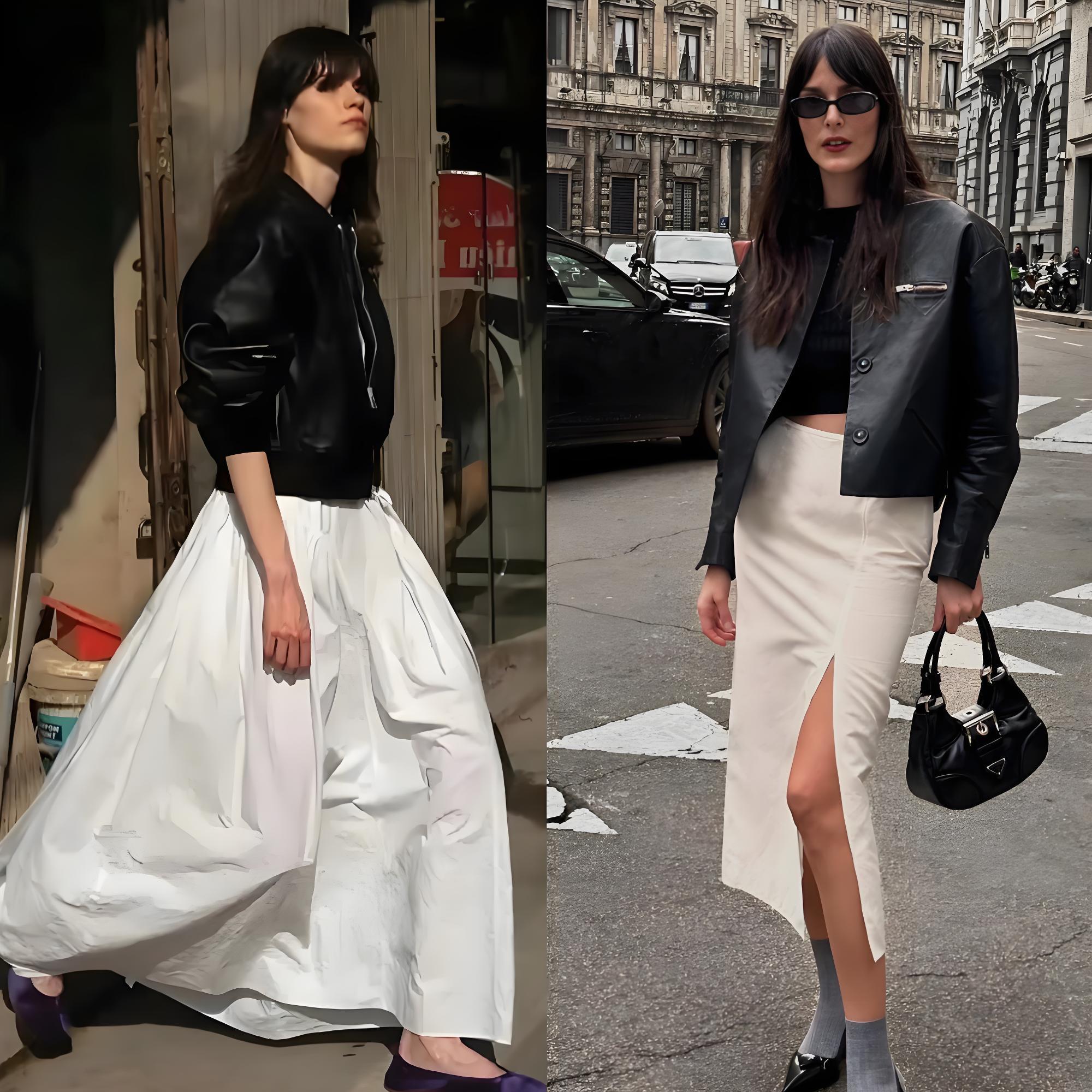 Áo da + váy là đỉnh cao phối đồ mùa Thu/Đông 2025, vừa cá tính vừa sang trọng!- Ảnh 15. Áo da + váy là đỉnh cao phối đồ mùa Thu/Đông 2025, vừa cá tính vừa sang trọng!- Ảnh 15.