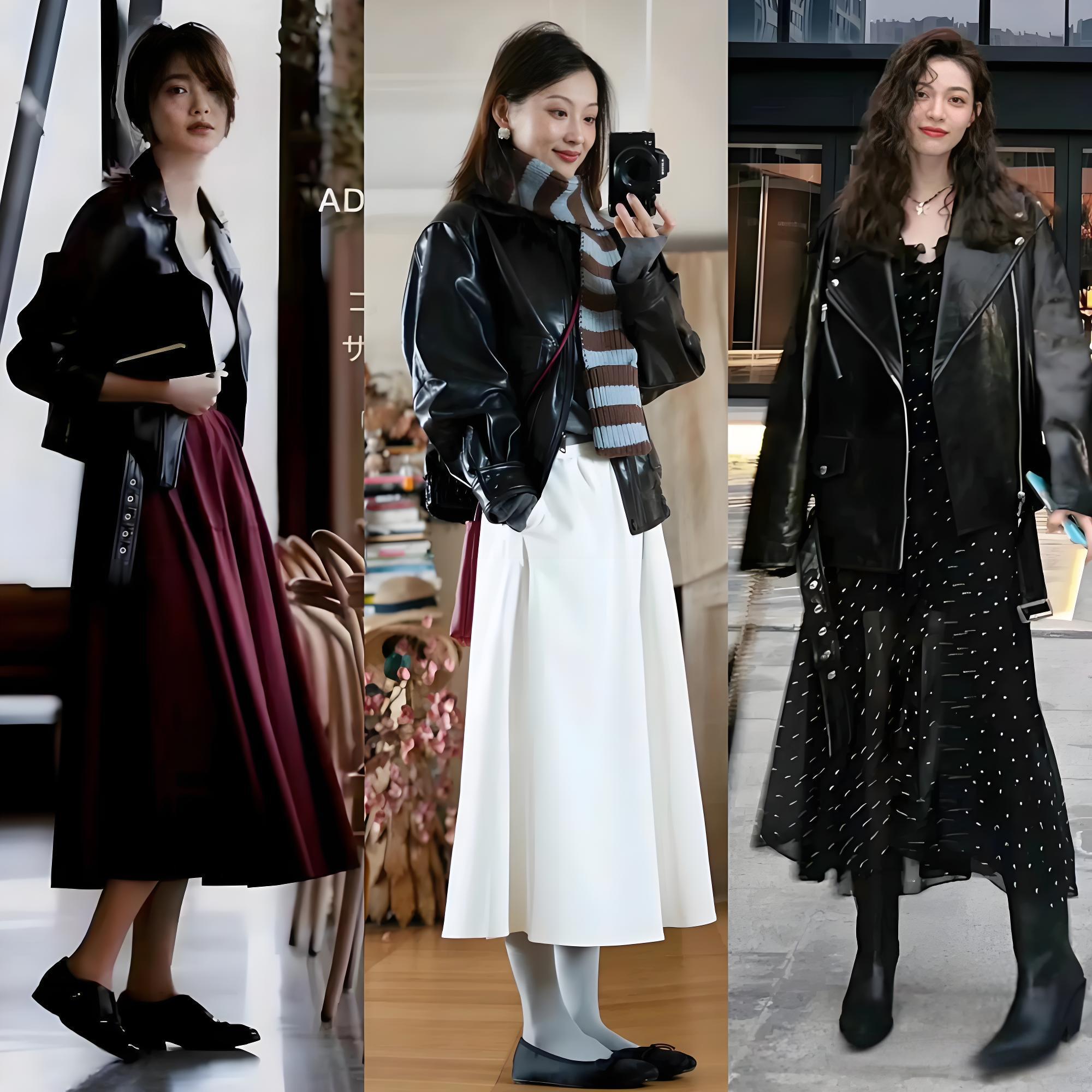 Áo da + váy là đỉnh cao phối đồ mùa Thu/Đông 2025, vừa cá tính vừa sang trọng!- Ảnh 10. Áo da + váy là đỉnh cao phối đồ mùa Thu/Đông 2025, vừa cá tính vừa sang trọng!- Ảnh 10.