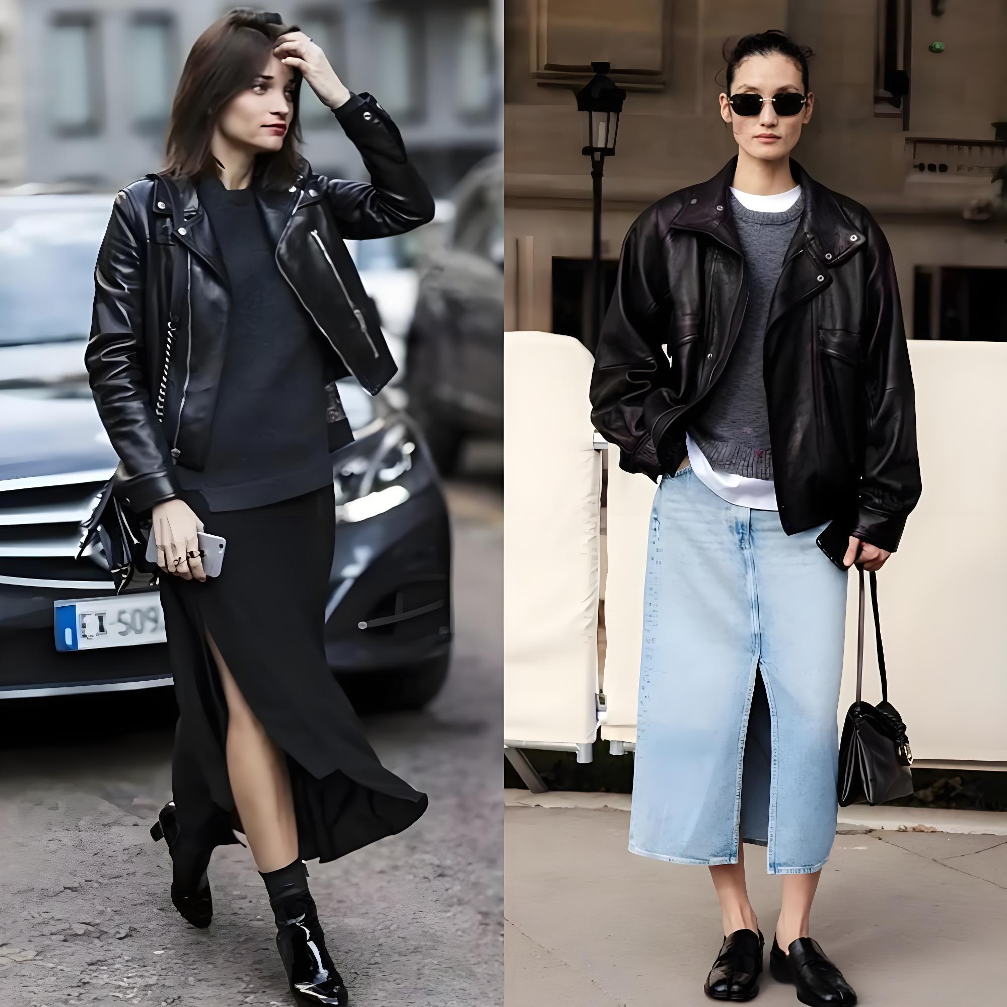 Áo da + váy là đỉnh cao phối đồ mùa Thu/Đông 2025, vừa cá tính vừa sang trọng!- Ảnh 14. Áo da + váy là đỉnh cao phối đồ mùa Thu/Đông 2025, vừa cá tính vừa sang trọng!- Ảnh 14.