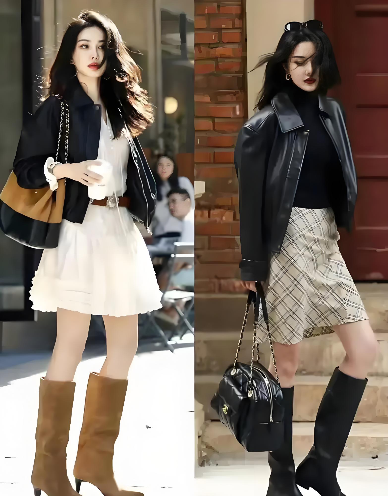 Áo da + váy là đỉnh cao phối đồ mùa Thu/Đông 2025, vừa cá tính vừa sang trọng!- Ảnh 7. Áo da + váy là đỉnh cao phối đồ mùa Thu/Đông 2025, vừa cá tính vừa sang trọng!- Ảnh 7.