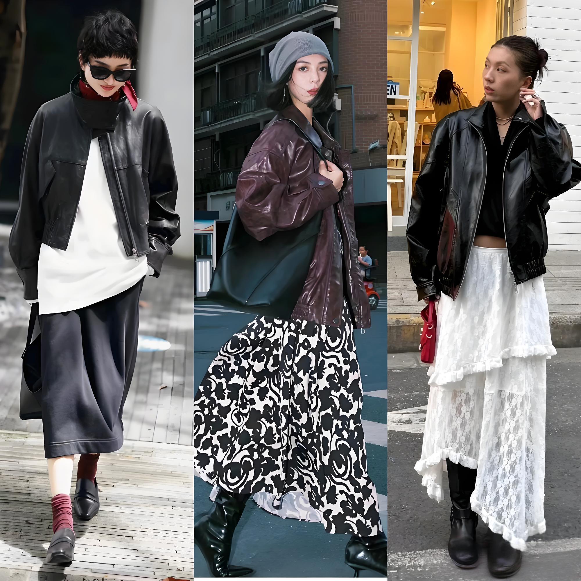 Áo da + váy là đỉnh cao phối đồ mùa Thu/Đông 2025, vừa cá tính vừa sang trọng!- Ảnh 8. Áo da + váy là đỉnh cao phối đồ mùa Thu/Đông 2025, vừa cá tính vừa sang trọng!- Ảnh 8.