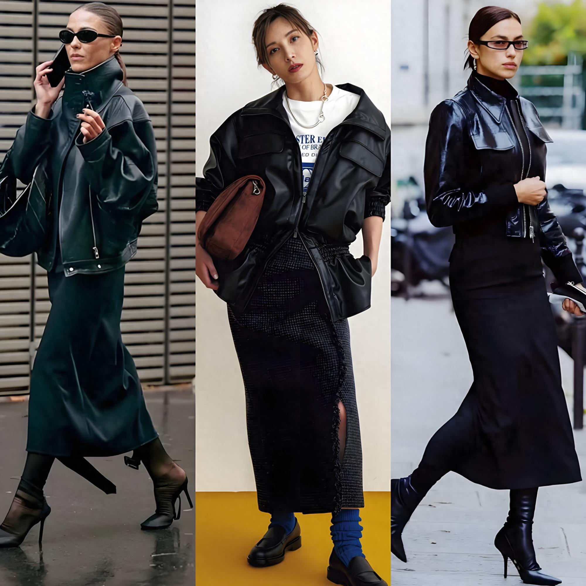 Áo da + váy là đỉnh cao phối đồ mùa Thu/Đông 2025, vừa cá tính vừa sang trọng!- Ảnh 1. Áo da + váy là đỉnh cao phối đồ mùa Thu/Đông 2025, vừa cá tính vừa sang trọng!- Ảnh 1.