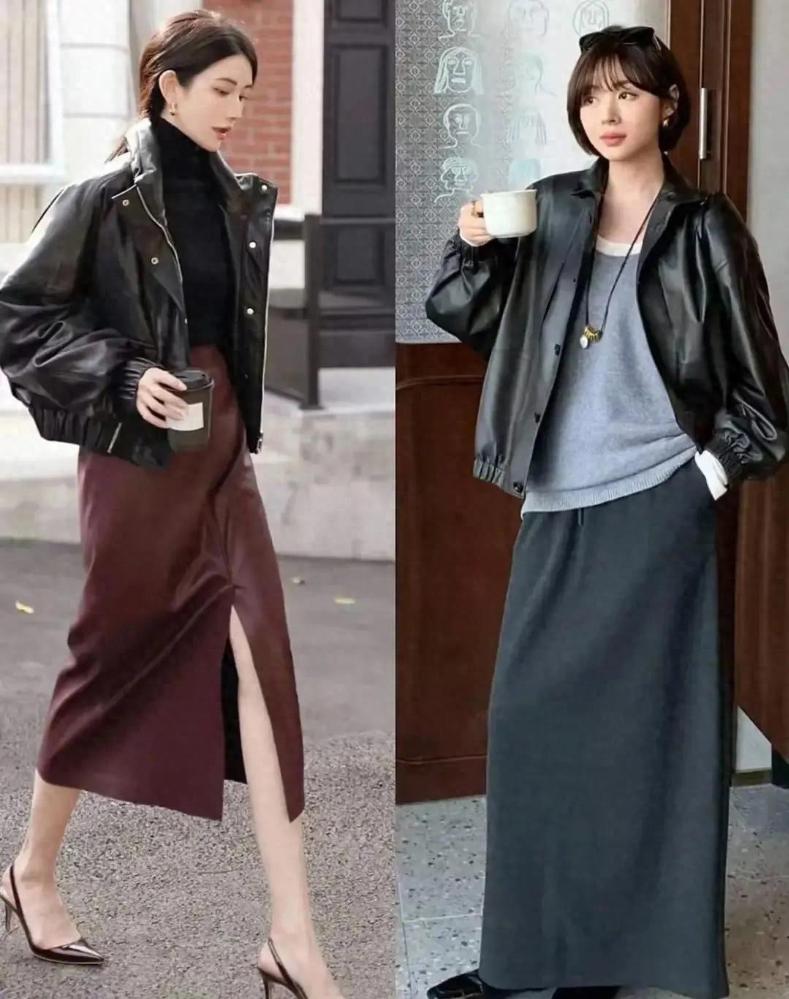 Áo da + váy là đỉnh cao phối đồ mùa Thu/Đông 2025, vừa cá tính vừa sang trọng!- Ảnh 13. Áo da + váy là đỉnh cao phối đồ mùa Thu/Đông 2025, vừa cá tính vừa sang trọng!- Ảnh 13.