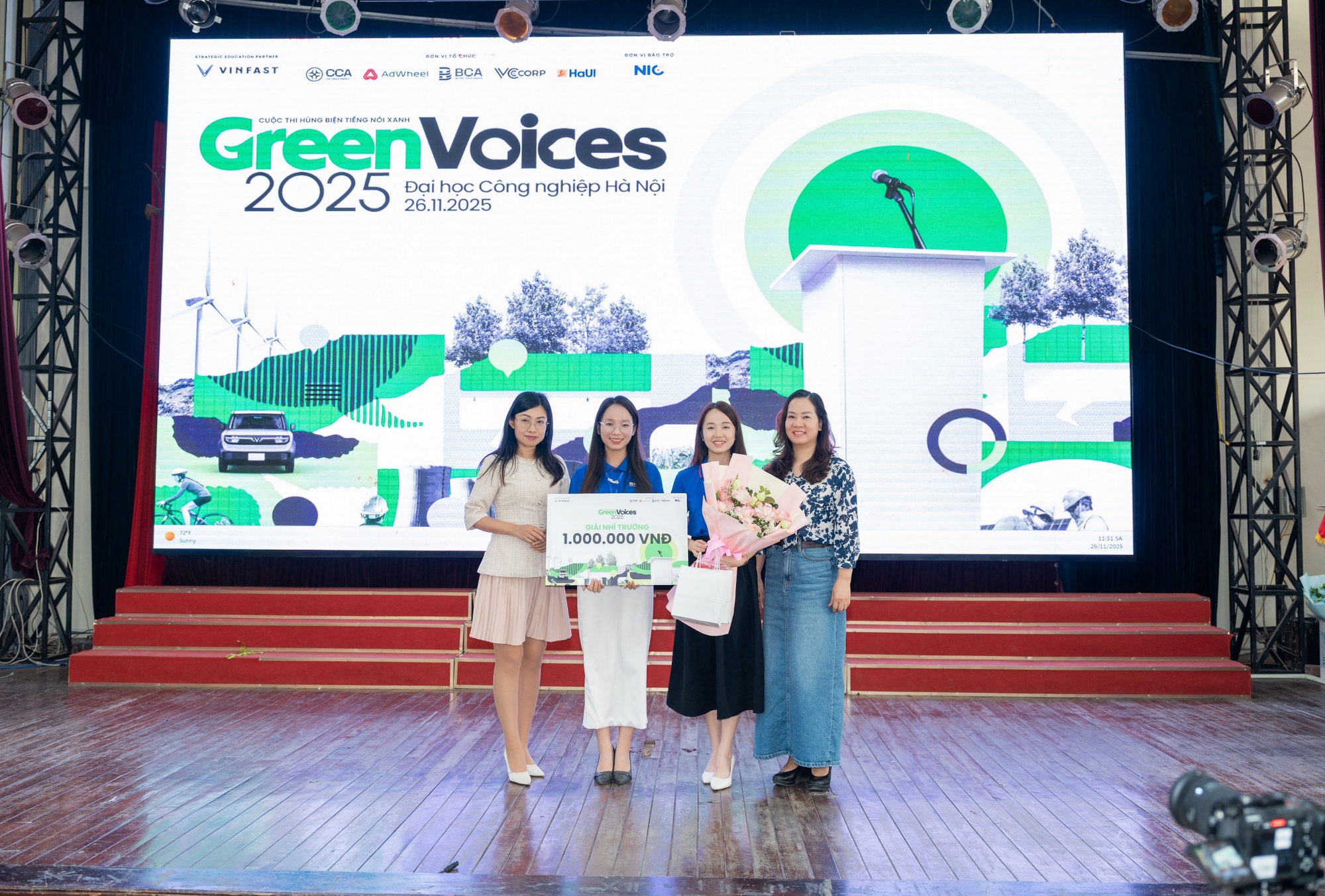 Lan tỏa tiếng n&oacute;i xanh tại Đại học C&ocirc;ng nghiệp H&agrave; Nội - Green Voices 2025 - Ảnh 3.