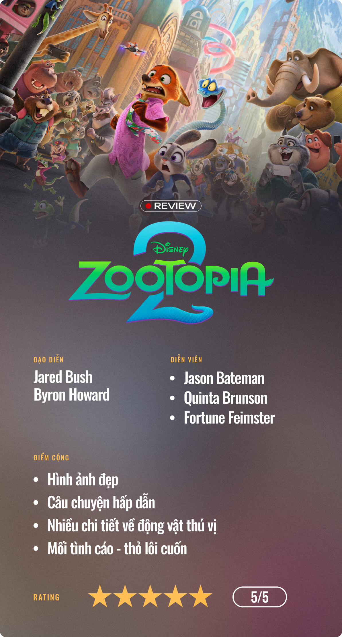 Zootopia 2: Cuối cùng Disney cũng nhớ lại cách làm phim hoạt hình đúng nghĩa- Ảnh 6. Zootopia 2: Cuối cùng Disney cũng nhớ lại cách làm phim hoạt hình đúng nghĩa- Ảnh 6.