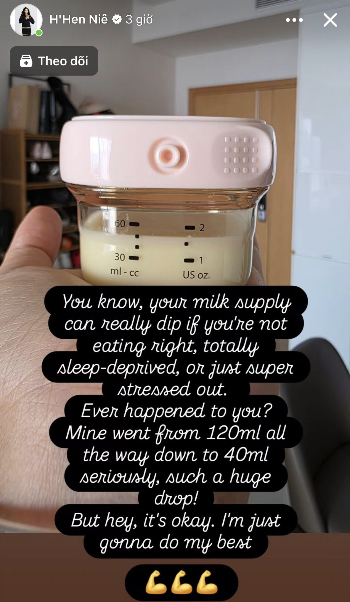 H'Hen Niê ẩn ý lượng sữa giảm còn 1/3 sau ồn ào của chồng: Sức khỏe tinh thần thật sự ảnh hưởng đến sữa mẹ- Ảnh 2. H'Hen Niê ẩn ý lượng sữa giảm còn 1/3 sau ồn ào của chồng: Sức khỏe tinh thần thật sự ảnh hưởng đến sữa mẹ- Ảnh 2.