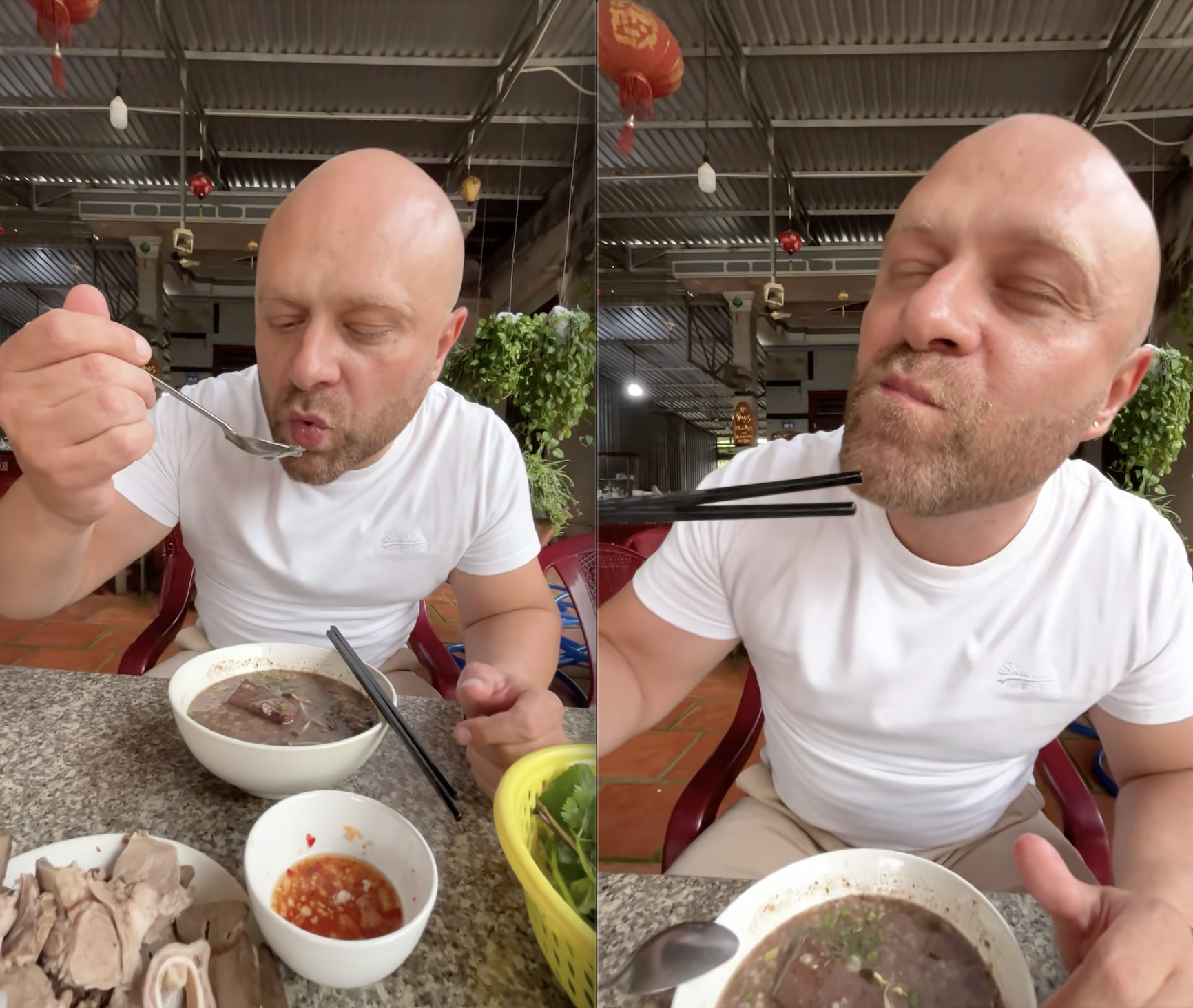 Khách Tây mukbang &quot;mỹ vị nhân gian&quot; của Việt Nam khiến dân mạng nức lòng - Ảnh 3.