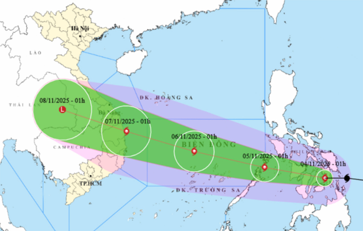 Tin bão Kalmaegi mới nhất: Giật cấp 16, dự báo mưa lớn ở Quảng Trị - Đắk Lắk - Ảnh 1.