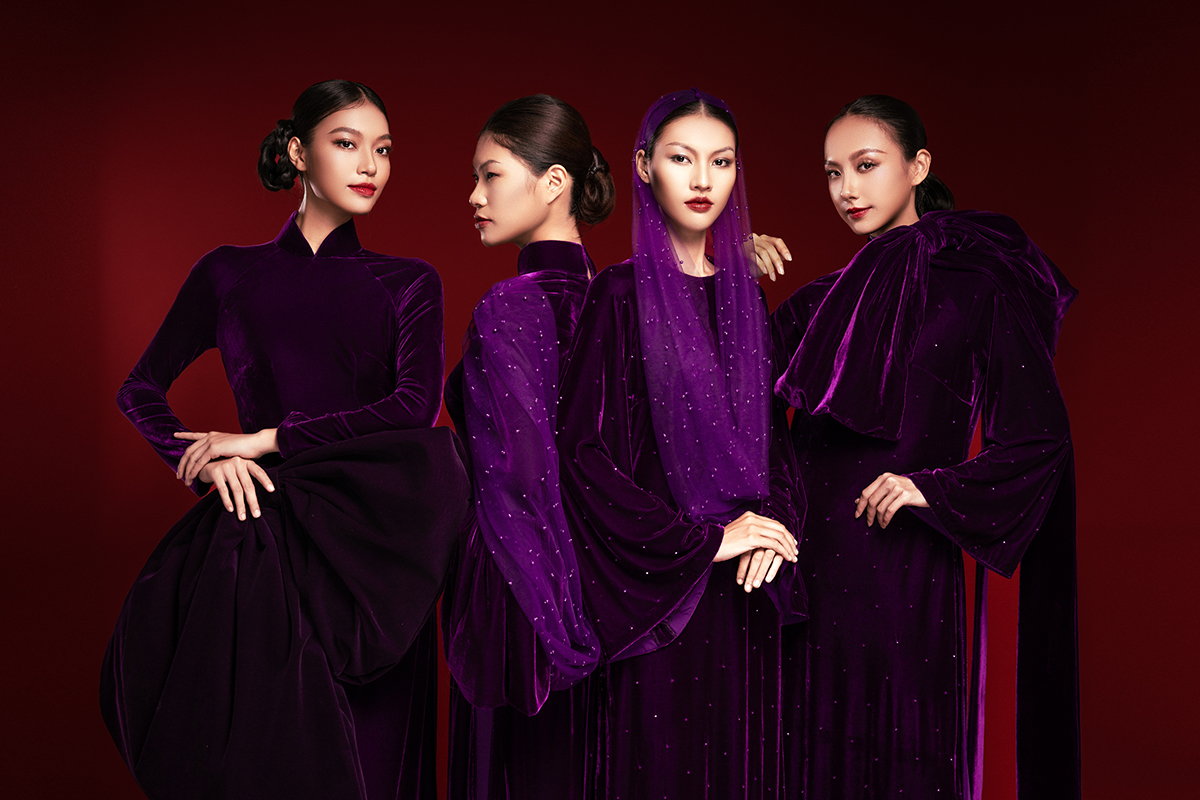 Quán quân Vietnam’s Next Top Model 2025 Lại Mai Hoa khoe sắc vóc cực chuẩn khi diện áo dài sắc tím - Ảnh 2.