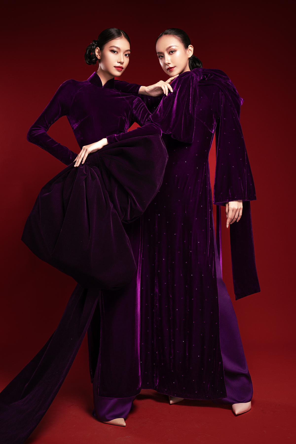 Quán quân Vietnam’s Next Top Model 2025 Lại Mai Hoa khoe sắc vóc cực chuẩn khi diện áo dài sắc tím - Ảnh 4.