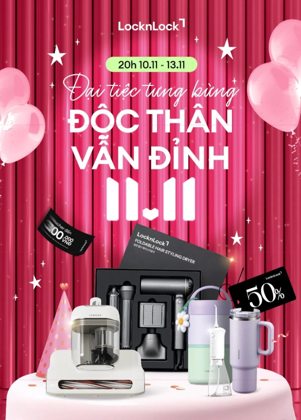 Đại tiệc 11.11 - Lazada thả deal độc quyền lên đến 50%++ với loạt thương hiệu lớn, chị em đua nhau chốt đơn - Ảnh 4. Đại tiệc 11.11 - Lazada thả deal độc quyền lên đến 50%++ với loạt thương hiệu lớn, chị em đua nhau chốt đơn - Ảnh 4.